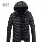 doudoune fine armani hoodie noir